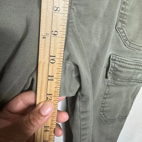 Democracy Absolution Cargo Pants Size 12 Olive Green Utility Stretch Casual - Picture 7 of 10